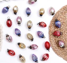 Tiny Small Cut Christmas Hanging In Multi-Colour Set Of 25