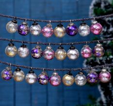 25 Pieces Multi-Colour Small Cut Round Christmas Hanging
