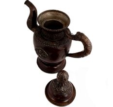 Handmade Black Copper Chinese Tea Pot  With Dragon Handles