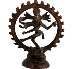 Handmade Black Brass Dancing Shiva Statue for Decoration