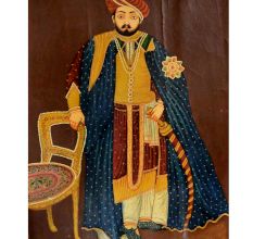 Handmade Multicolored Painting Of A Hindu Maharaja