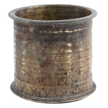 Handmade Black Brass Panchpatra Holy Water Cup