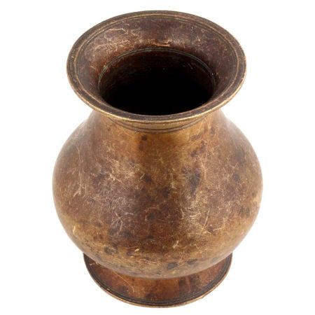 Handmade brown Patinated Brass Water Pot