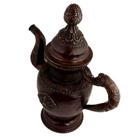 Handmade Black Copper Chinese Tea Pot  With Dragon Handles
