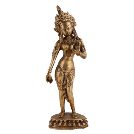 Copper Malaysian Stylish Female Dancing Statue