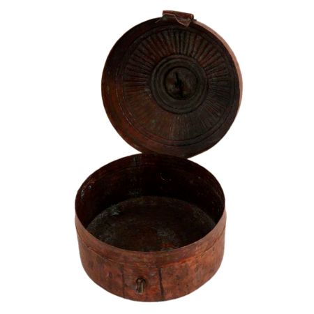 Copper Unique Design Circular Storage Box For Home Decor