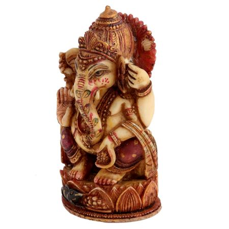 Ganesh Hand-painted Handmade Statue For Health And Prosperity