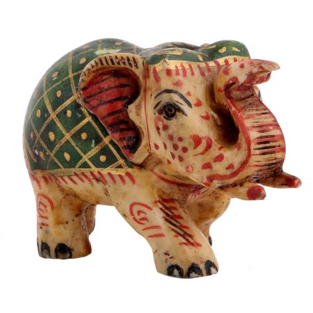 Elephant Hand-painted Trunk Up For Living Room Decor