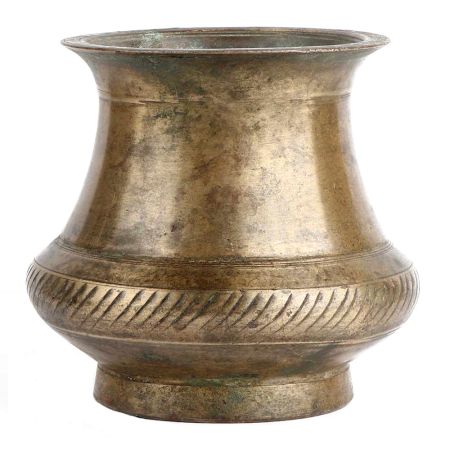 Holy Water Pot With Lines Carving Big