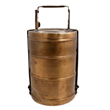 Brass Lunch Box With Three Container
