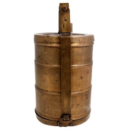 Brass Lunch Box With Three Container