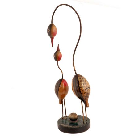 Mother And Baby Bird Statue