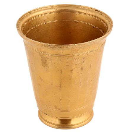 Handmade Antique Brass Lassi Glass