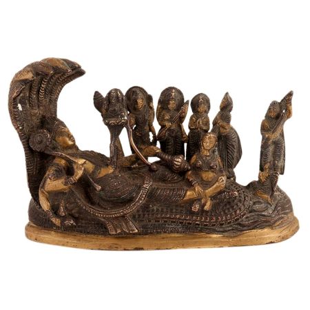 Holy God Vishnu Statue With Sheshnag For Divine Blessings