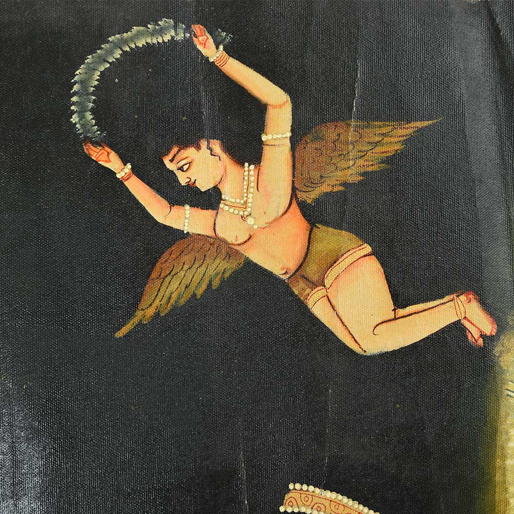 Handmade Multicolored Couple Painting For Home Decoration