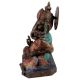 Handcrafted Multicolored Brass Sitting Lord Ganesha Statue