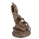 Handmade Brown Gold Brass Hindu Goddess Laxmi Statue
