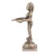 Handmade Multicolored Brass Dancing Lady With Diya Statue