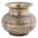 Handmade Brass Water Pot With  Embossed Vertical Lines Design