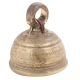 Handmade Tan Brown Brass Temple Bell Hindu Pooja Accessory