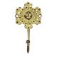 Handmade Golden Brass Sun Face Single Wall Hook