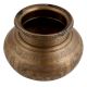 Hand Carved Brown Brass Carved water Storage Pot