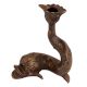 Handmade Dark Brown Brass Fish Candle Holder