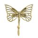 Handmade Golden Brass Butterfly Wall Mounted Hook for Hanging Clothes