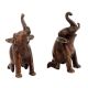 Handmade Brown Brass Elephant Statue Pair