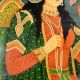 Handmade Multi-coloured Canvas Painting Of  Mughal Princess Mumtaz Mahal