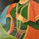Handmade Multi-coloured Mughal Queen Art Canvas Painting