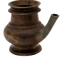 Rich Bronze Patina Coated Pooja Pot For Home