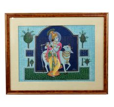 Lord Krishna with Kamdhenu