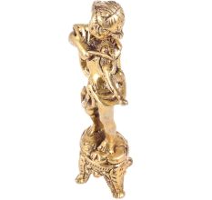 Handmade Brass Angel Cherub Figurine Playing Violin