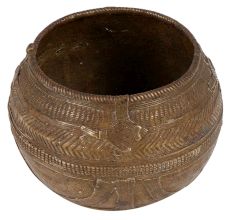 Handmade Brown Brass Indian Tribal Rice Measuring Bowl