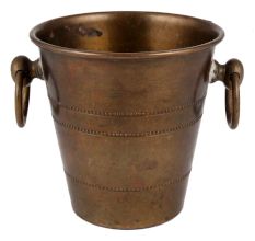 Handmade Antique Gold Brass Planter Pot With 2 Ring Handles