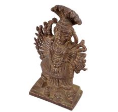 Handmade Brown Brass Goddess Statue Tribal Style