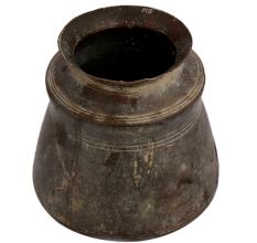 Handmade Black Patina Brass Rare South Indian Water Pot