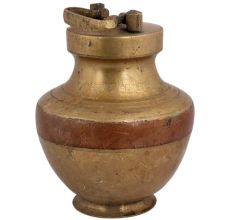 Hand Crafted Brass Ganga Jamuna Kamandal Oil Pot