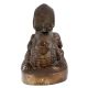Handmade Brown Brass Sitting Komodo Dragon Statue