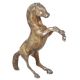 Handmade Nickel Finish Brass Horse Statue With Uplifted Legs