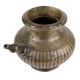 Handmade Brown Brass Pot With Spout Indian Holy Water Vessel
