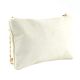 White Glass And Cotton Ziptop Clutch Bag
