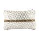 Golden Jaquard Cotton Zip Tip Tassle Clutch Bag