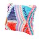 Multicolored Hand Emboidered Zip Top Cotton Jaquard Clutch Bag