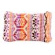 Traditional Pink Pattern Zip Top Jaquard Cotton Clutch bag With Tassle