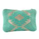 Green Embroidered ZipTop Lurex Zip Top Clutch Bag