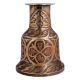 Handmade Copper Finish Brass Floral Design Engraved Bell Shape Hookah Base