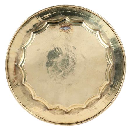 Multicolored Brass Plate Wall Hanging With Handmade Inlaid Work