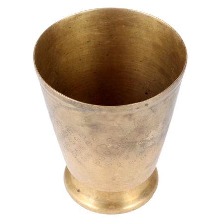 Golden Brass Lassi Glass